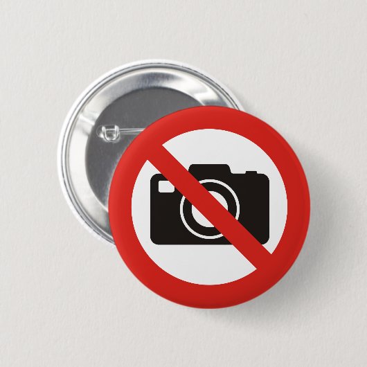Badge Rond 5 Cm Aucune photo autorisée (Devant & derrière)