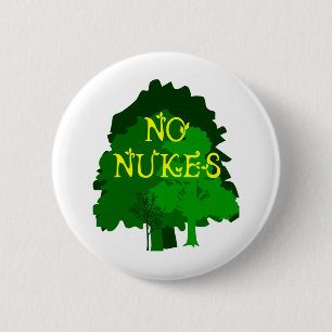Badge Rond 5 Cm Aucunes armes nucléaires indiquant avec des arbre