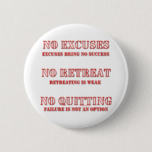 Badge Rond 5 Cm Aucunes excuses