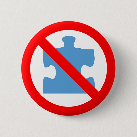 Badge Rond 5 Cm Aucuns boutons de puzzle (Devant)