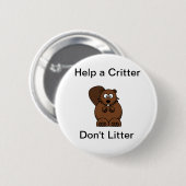 Badge Rond 5 Cm aucuns déchets (Devant & derrière)