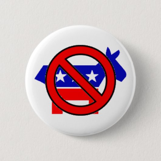Badge Rond 5 Cm Aucuns Démocrate (Devant)