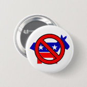 Badge Rond 5 Cm Aucuns Démocrate (Devant & derrière)