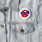 Badge Rond 5 Cm Aucuns Démocrate (En situation)