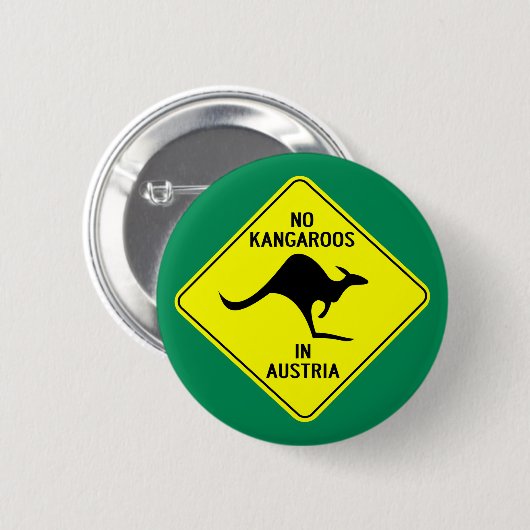 Badge Rond 5 Cm Aucuns kangourous en Autriche (Devant & derrière)
