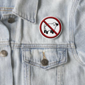 Badge Rond 5 Cm Aucuns moutons ! (En situation)