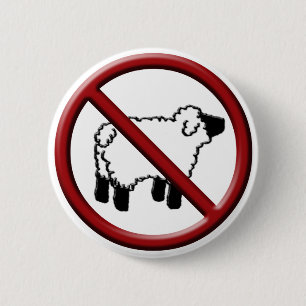 Badge Rond 5 Cm Aucuns moutons !