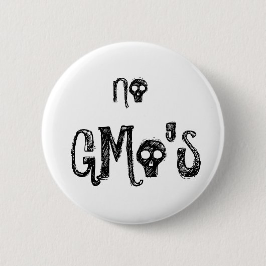 Badge Rond 5 Cm Aucuns OGM (Devant)