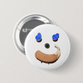 Badge Rond 5 Cm Audition = plus heureux + Plus sain (Devant & derrière)