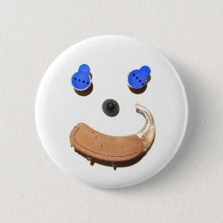 Badge Rond 5 Cm Audition = plus heureux + Plus sain