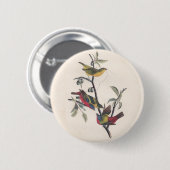 Badge Rond 5 Cm Audubon Peint Bunting Bird Wildlife (Devant & derrière)