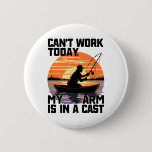 Badge Rond 5 Cm Aujourd'hui Je Ne Peux Pas Travailler Mon Bras Est