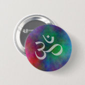 Badge Rond 5 Cm Aum - OM (Devant & derrière)