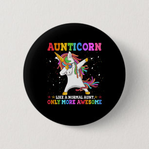 Badge Rond 5 Cm Aunticorne Comme Une Tante Seulement Magnifique