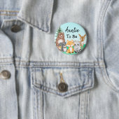 Badge Rond 5 Cm Auntie To Be Woodland (En situation)