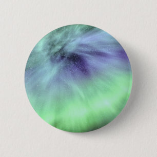 Badge Rond 5 Cm Aurora Borealis