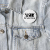 Badge Rond 5 Cm Austin a défait le logo (En situation)