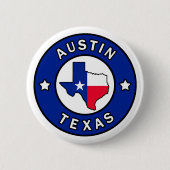 Badge Rond 5 Cm Austin Texas (Devant)