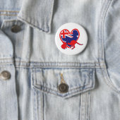 Badge Rond 5 Cm Austrailia Koala Kangaroo (En situation)