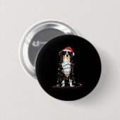 Badge Rond 5 Cm Australian Shepherd Christmas Graphics Dog Lights  (Devant & derrière)