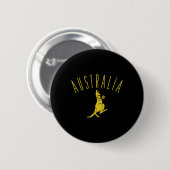 Badge Rond 5 Cm Australie Boxe Kangaroo (Devant & derrière)