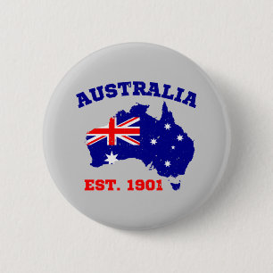 Badge Rond 5 Cm Australie Créée En 1901