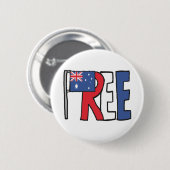 Badge Rond 5 Cm Australie libre (Devant & derrière)