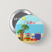 Badge Rond 5 Cm Australie Noël (Devant & derrière)