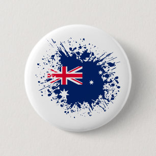 Badge Rond 5 Cm Australie Souvenir Landmark, Australie Drapeau Voy