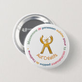 Badge Rond 5 Cm Aut'Créatifs (Devant & derrière)