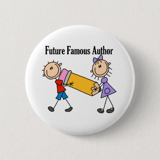 Badge Rond 5 Cm Auteur célèbre d'avenir
