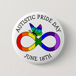 Badge Rond 5 Cm Autism Pride Day 18 juin Button