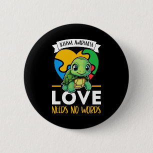Badge Rond 5 Cm Autism Turtle Autistic Puzzle Sensibilisation sur