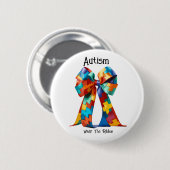Badge Rond 5 Cm Autisme (Devant & derrière)