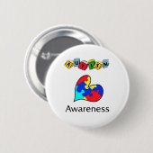 BADGE ROND 5 CM AUTISME (Devant & derrière)