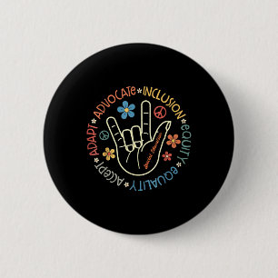 Badge Rond 5 Cm Autisme Accepter Adapt Advocate Inclusion Autisme