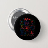 Badge Rond 5 Cm Autisme Accepter Adapter Défendre Aimer Éduquer Au (Devant & derrière)