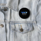 Badge Rond 5 Cm Autisme Cardiaque D'Empreinte Chaque Impression Ra (En situation)