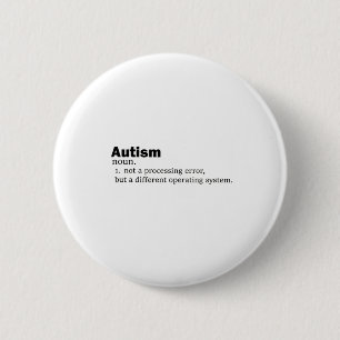 Badge Rond 5 Cm Autisme Définition Ce n'est pas un handicap un aut
