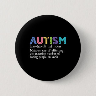 Badge Rond 5 Cm Autisme Définition Sensibilisation sur l'autisme A