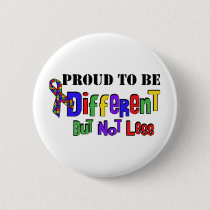 Badge Rond 5 Cm Autisme Différent pas moins