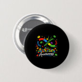 Badge Rond 5 Cm Autisme infinité neurodiversité accepter comprendr (Devant & derrière)