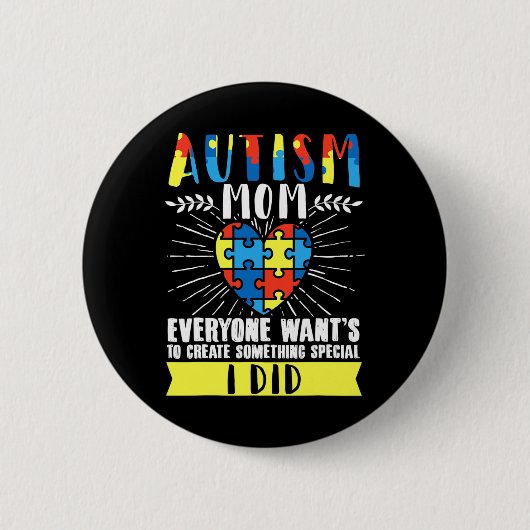 Badge Rond 5 Cm Autisme - Maladie de sensibilisation (Devant)