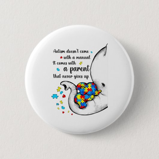 Badge Rond 5 Cm Autisme Maman Chemise Femmes Sensibilisation sur l (Devant)