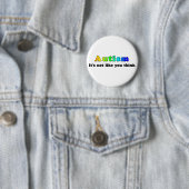 Badge Rond 5 Cm Autisme : Pas comme vous pensez (En situation)