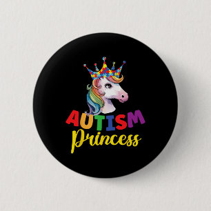 Badge Rond 5 Cm Autisme Princesse Cute Unicorn Fille Autisme