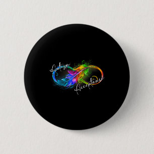 Badge Rond 5 Cm Autisme Rouge Au Lieu Du Symbole Infini Acceptatio
