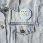 Badge Rond 5 Cm Autistic Unstoppable Pastel Infinity Symbol Gift (En situation)