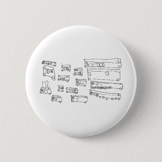 Badge Rond 5 Cm Autobus (Devant)