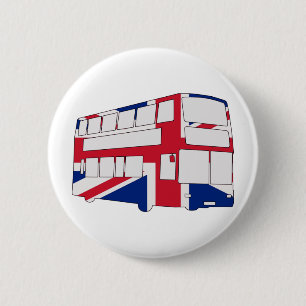 Badge Rond 5 Cm Autobus de Londres avec des T-shirts et des